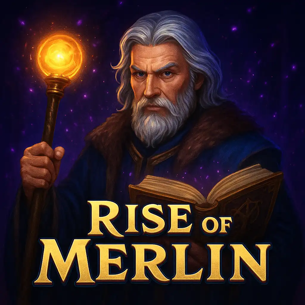 Rise of Merlin slot game thumbnail at SpinBoss Casino